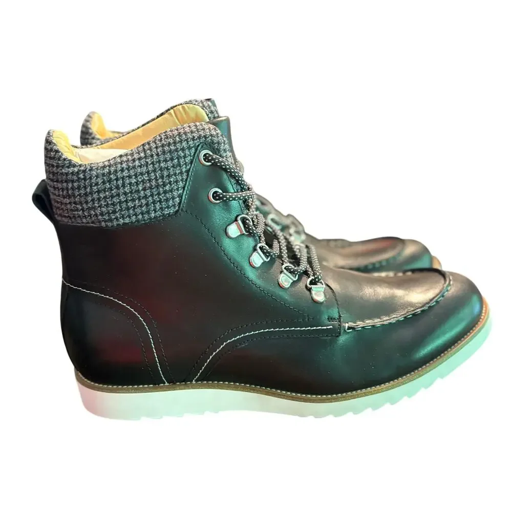 English Laundry Mens Blackpool Boots 12 Black NWT Chukka Combat Lace Leather